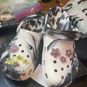 Size 8 women’s crocs handmade charms